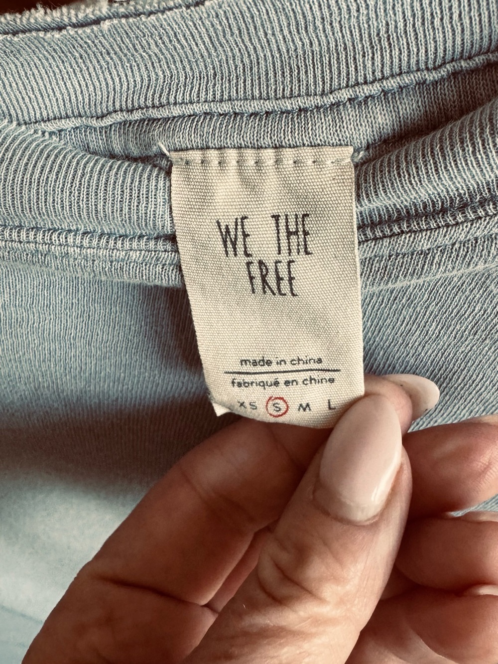 We The Free Light Blue Long Sleeve Scoop Neck Top - Picture 4 of 6